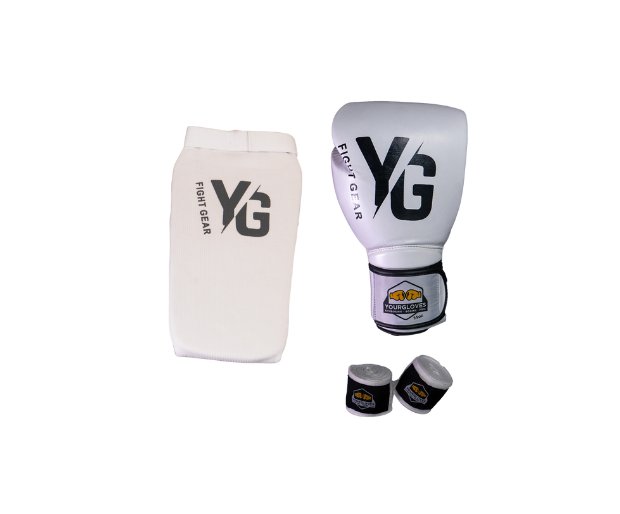 Your Gloves | Real Leather Gears | Kickboxing VOORDEELPACK: Kids - Wit