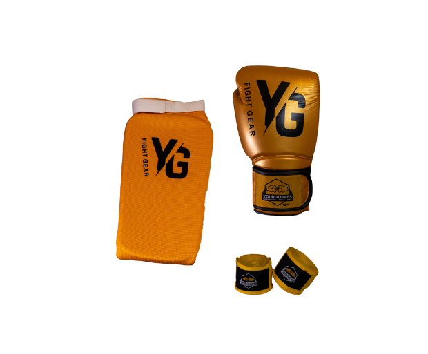 Your Gloves | Real Leather Gears | Kickboxing VOORDEELPACK: Kids - Goud